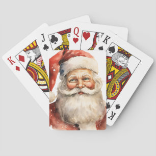 Retro Christmas Santa Claus Spielkarten