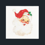 Retro Christmas Santa Serviette<br><div class="desc">Santa Claus Servietten im Retro-Stil der 1950er Jahre.</div>
