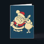 Retro Christmas Santa und sein Reindeer Buddy Feiertagskarte<br><div class="desc">Feierliche Weihnachten Weihnachten im Retro-Stil gemacht. Der Weihnachtsmann und einer seiner geliebten Rentiere,  ihre Arme um einander herum in einer freundlichen Pose.</div>