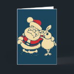 Retro Christmas Santa und sein Reindeer Buddy Feiertagskarte<br><div class="desc">Feierliche Weihnachten Weihnachten im Retro-Stil gemacht. Der Weihnachtsmann und einer seiner geliebten Rentiere,  ihre Arme um einander herum in einer freundlichen Pose.</div>