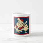 Retro Christmas Santa und sein Reindeer Buddy Kaffeetasse<br><div class="desc">Feierliche Weihnachten Weihnachten und eines seiner geliebten Rentiere in einer grafischen Darstellung im Retro-Stil. Die Rentiere ist auf 2 Beinen stehend und ihre Arme sind in einer Pose umwickelt.</div>