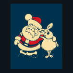 Retro Christmas Santa und sein Reindeer Buddy Poster<br><div class="desc">Feierliche Weihnachten Weihnachten im Retro-Stil gemacht. Der Weihnachtsmann und einer seiner geliebten Rentiere,  ihre Arme um einander herum in einer freundlichen Pose.</div>
