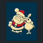 Retro Christmas Santa und sein Reindeer Buddy Poster<br><div class="desc">Feierliche Weihnachten Weihnachten im Retro-Stil gemacht. Der Weihnachtsmann und einer seiner geliebten Rentiere, ihre Arme um einander herum in einer freundlichen Pose.</div>