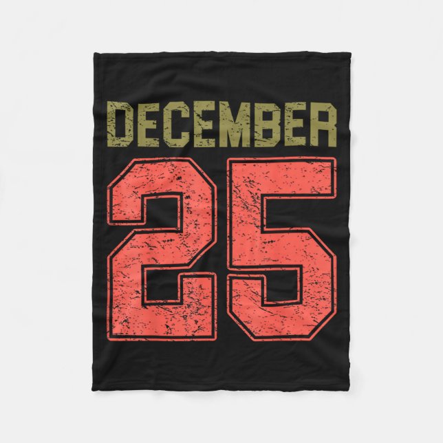 Retro Christmas Shirts Men Women December 25 Xmas  Fleecedecke (Vorderseite)
