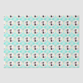 Retro Christmas Siamese Cat Ogee Seidenpapier