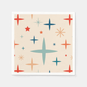 Retro Christmas Sparkle Holiday Party Serviette