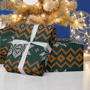 Retro Christmas Strick Sweater Holiday Geschenk Geschenkpapier