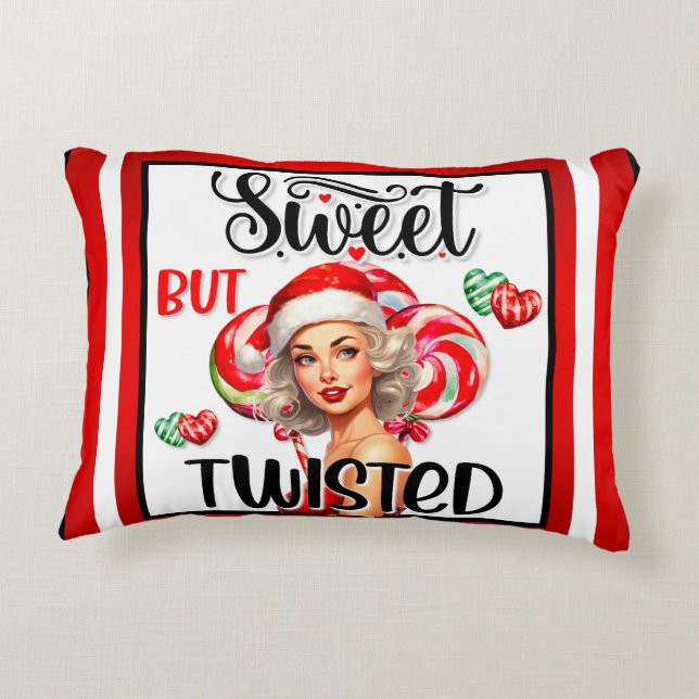 Retro Christmas Sweet n Twisted Pinup Dekokissen (Rückseite)