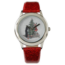 Retro Christmas Tree Armbanduhr