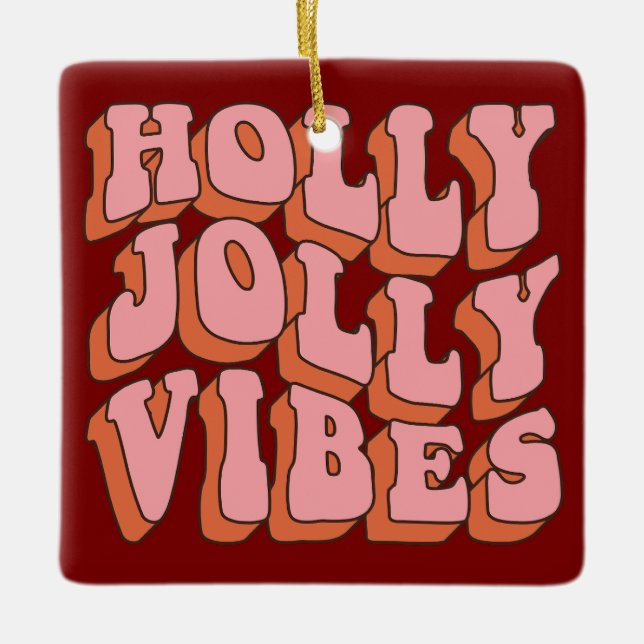 Retro Christmas Tree Cookie Ornament (Vorderseite)