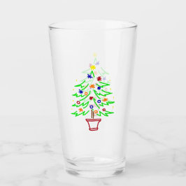 Retro Christmas Tree Glas
