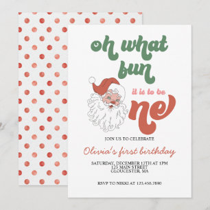Retro Christmas Weihnachten Einladung zum ersten G