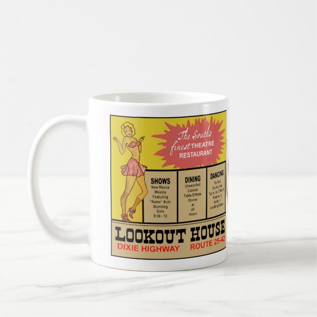 Retro Cincinnati Lookout House Stil Design Kaffeetasse (Links)