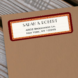 Retro Cinema Theater Marquee Sign Wedding Adresse