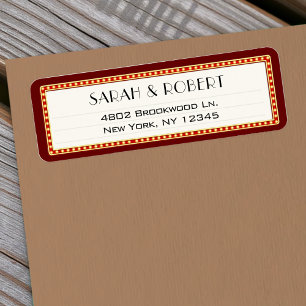 Retro Cinema Theater Marquee Sign Wedding Adresse