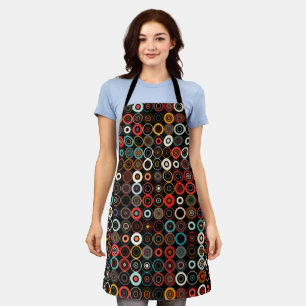 Retro Circle Boho Schürze - Farbe Ihrer Küche