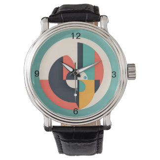 Retro Circle Pattern Wristwatch Armbanduhr