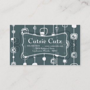 Retro Circle Square 1970 Visitenkarten Visitenkarte