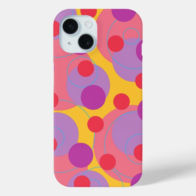 Retro Circles Dots BlackBerry Lila Funky Groovy title_seo2 (Rückseite)