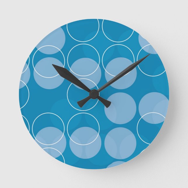 Retro circles runde wanduhr (Vorderseite)