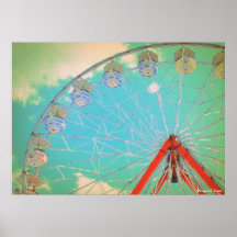 Retro Circus Ferris Wheel Photographie - Poster