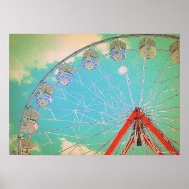 Retro Circus Ferris Wheel Photographie - Poster (Devant)
