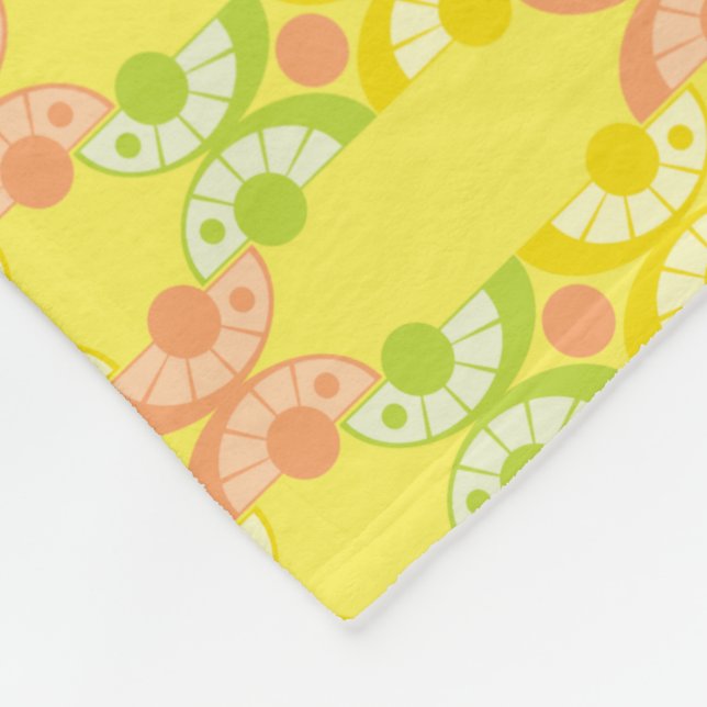Retro Citrus Fleece Blanket (3 Größen) (Ecke)
