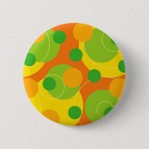Retro Citrus Fun Bubbly Dots Niedlich farbige Tast Button