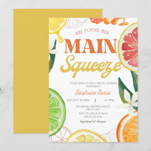 Retro Citrus Main Squeeze Summer Brautparty Einladung