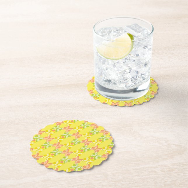Retro Citrus Paper Untersetzer (Vor Ort)