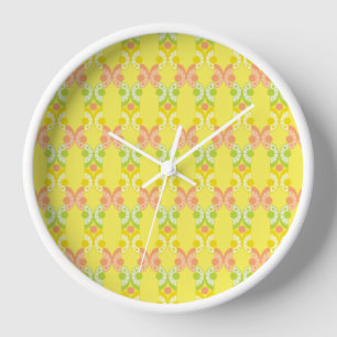 Retro Citrus Wood Gerahmte Uhr