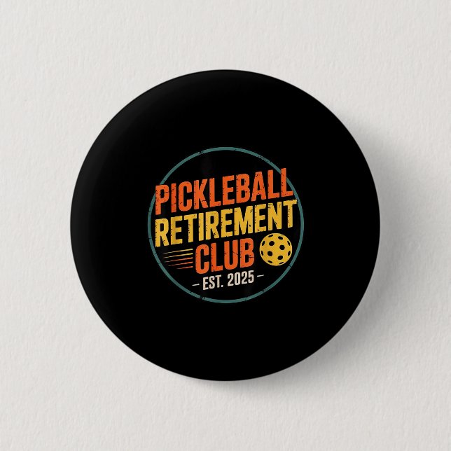 Retro Ckleball Retirement Club Apparel Retro Vinta Button (Vorderseite)