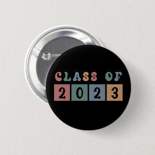 Retro Class of 2023 School Uni-Abschluss Gift Button