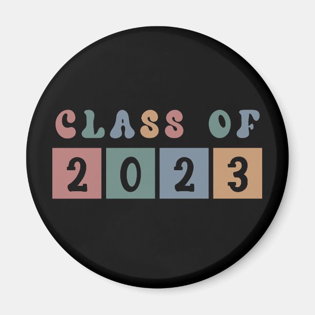 Retro Class of 2023 School Uni-Abschluss Gift Magnet (Vorne)