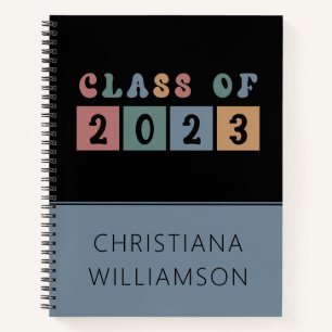 Retro Class of 2023 School Uni-Abschluss Gift Notizbuch