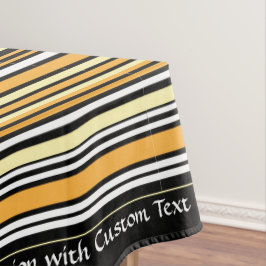 Retro Classic Black Yellow Strip Personalisiert Tischdecke