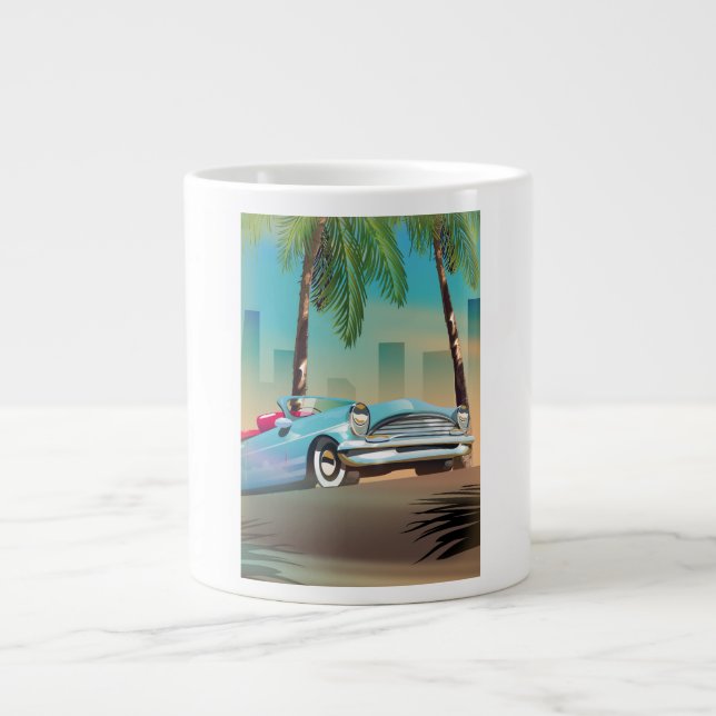 Retro Classic Car Jumbo-Tasse (Vorderseite)