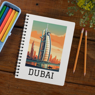 Retro Classic Travel Dubai VAE Notizblock