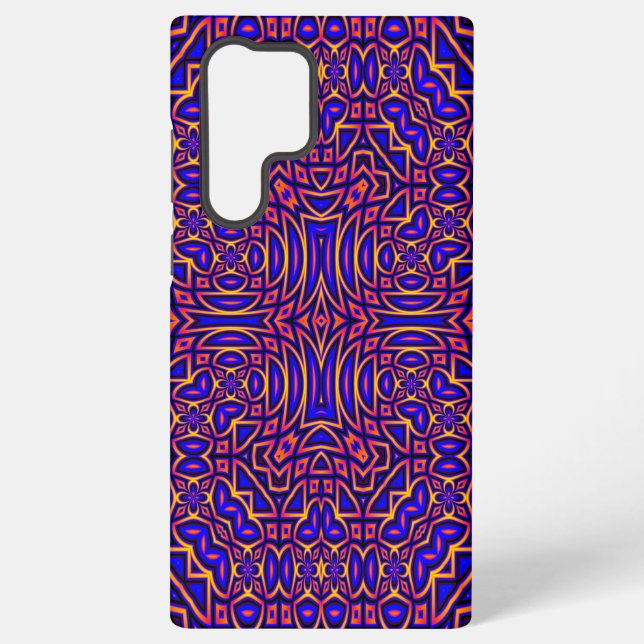 Retro Classy Kaleidoscope Muster Samsung Galaxy Hülle (Rückseite)