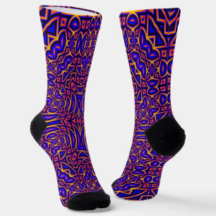 Retro Classy Kaleidoscope Muster Socken