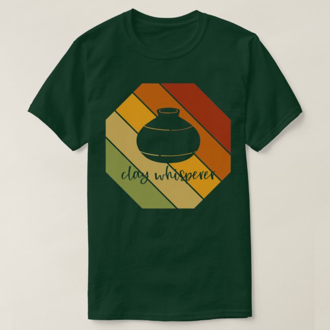 Retro Clay Whisperer Pottery Porzellan Keramiken C T-Shirt (Design vorne)
