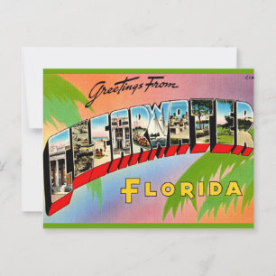 Retro Clearwater Florida Postkarte
