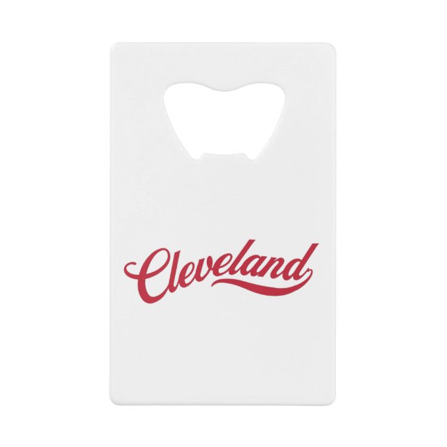Retro Cleveland Geldbeutel Flaschenöffner (Vorderseite)