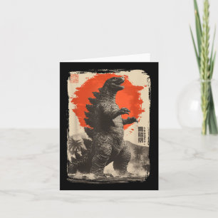 Retro Clic Seltene japanische Kunst Riant Kaiju Karte