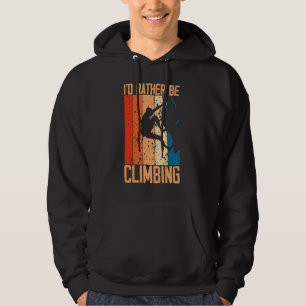Retro Climbing Vintag Bouldering Rock Climber Hoodie