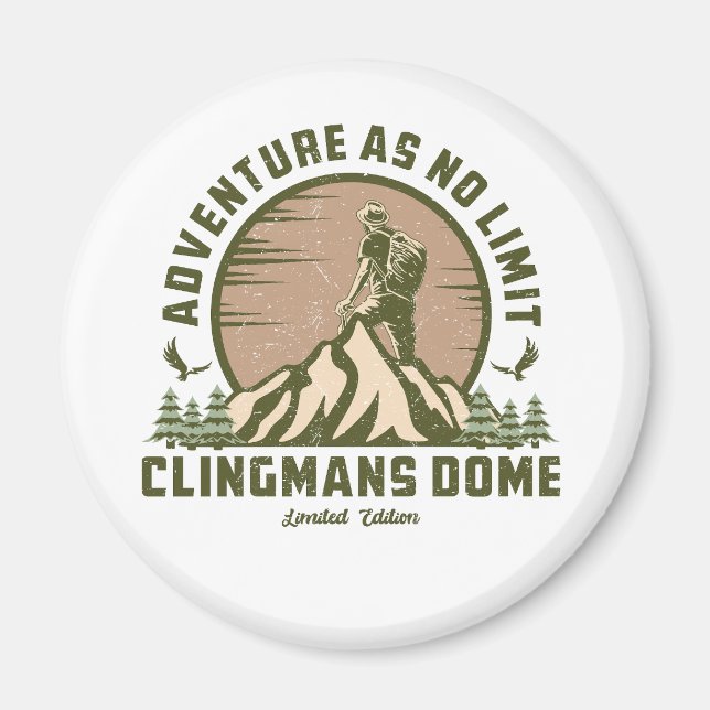 Retro Clingmans Dome Wanderung Sonnenuntergang T - Magnet (Vorne)
