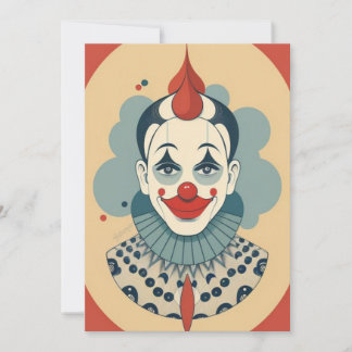 Retro Clown Collectoin Einladung