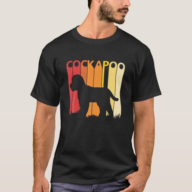Retro Cockapoo Dog  Merry Christmas Gift T-Shirt (Vorderseite)
