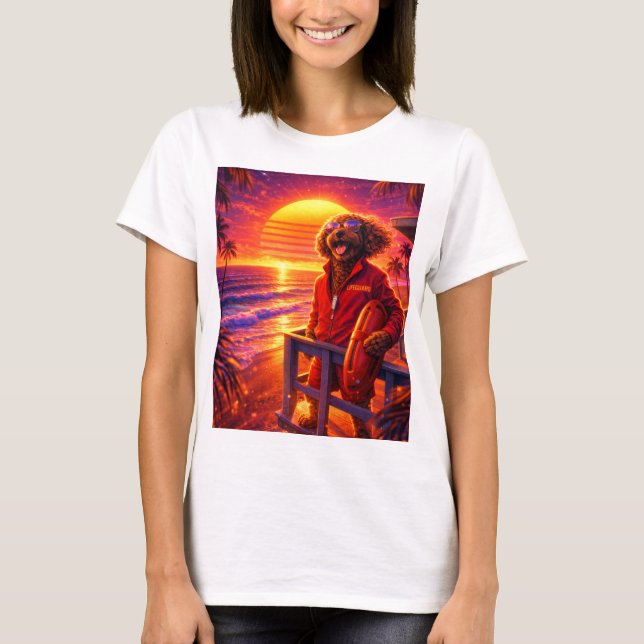 Retro-Cockapoo-Rettungsschwimmer-T-Shirt T-Shirt (Vorderseite)