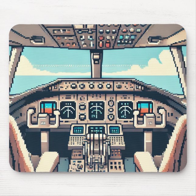 Retro Cockpit Mousepad (Licht) (Vorne)
